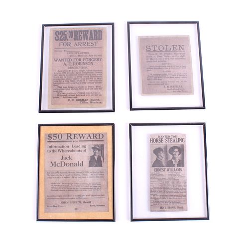 Early 1900's Montana & Oregon Wanted Posters/Cards