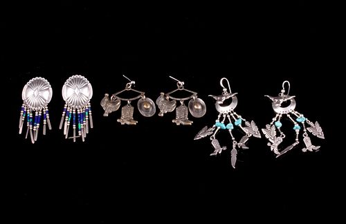 Navajo Silver Turquoise Dangle Earring Collection