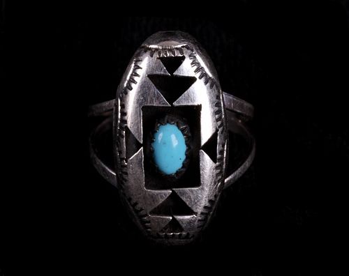 Navajo Sleeping Beauty Turquoise & Sterling Ring