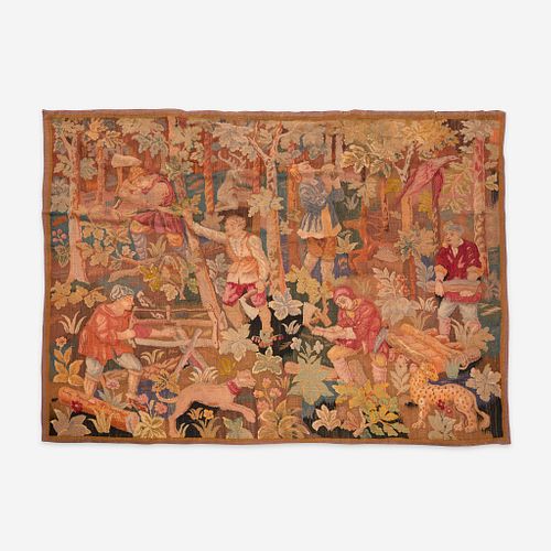 A Flemish Verdure Tapestry Fragment, Late 16th/early 17th century