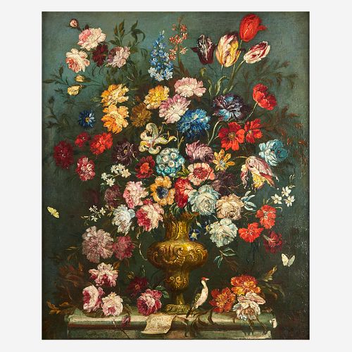 Manner of Pieter Casteels III (Flemish, 1684-1749), , Still Life of Mixed Flowers in an Urn