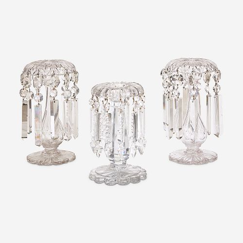 A Pair of Regency Crystal Lusters, First quarter 19th century