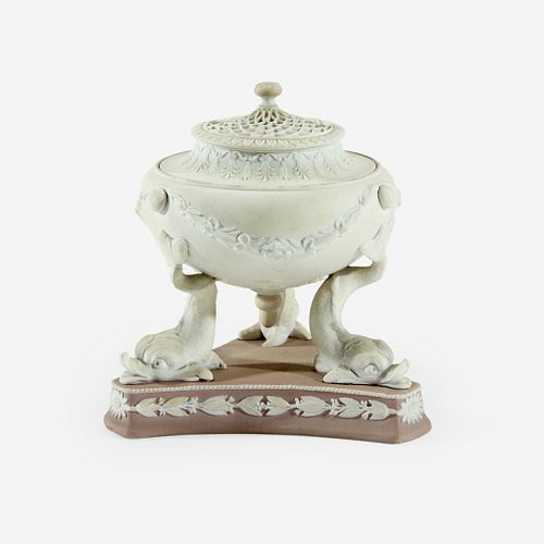 A Wedgwood Lilac Jasperware Pot-Pourri Vase and Cover, Late 18th/early 19th century