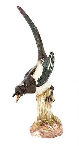 * A Meissen Porcelain Model of a Bird Height 20 1/4 inches.