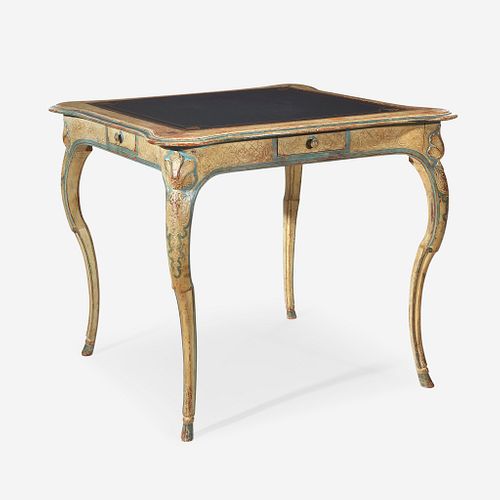 A Louis XV Style Polychrome-Painted Games Table, Late 19th/20th century