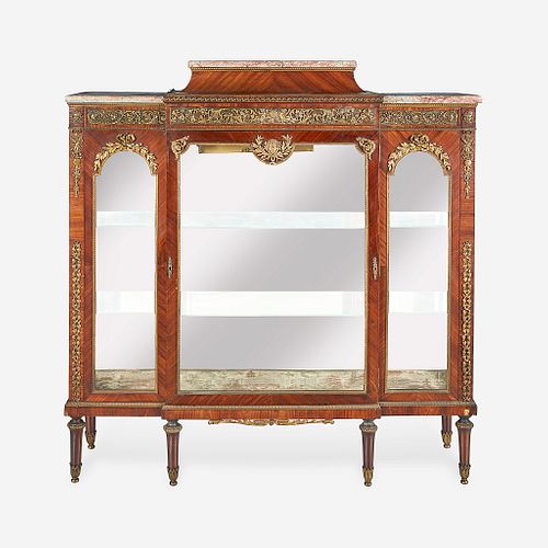 A Louis XVI Style Gilt-Bronze Mounted Kingwood Vitrine in the Manner of Paul Sormani (French, 1817-1877), Late 19th century