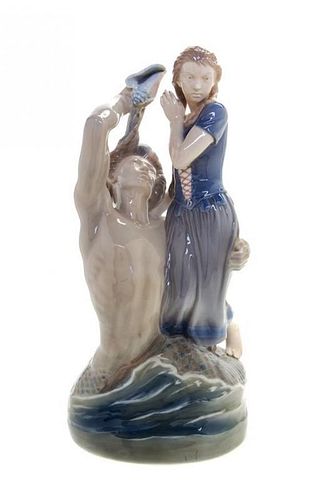 * A Royal Copenhagen Porcelain Figural Group Height 21 1/4 inches.