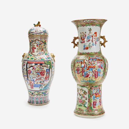 Two Large Chinese Export Vases, 19th century