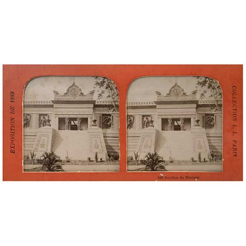 UNIDENTIFIED PHOTOGRAPHER, Exposición de 1889 en París, Pavillon de Mexique, Unsigned, Sterescopic views, 3.3 x 7" (8.6 x 17.8 cm)