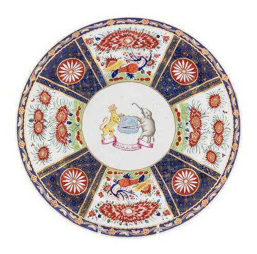 * A Chinese Export Porcelain Indian Market Armorial Plate Diameter 9 3/4 inches.