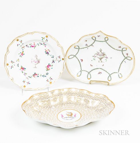 Three Armorial-decorated Dishes