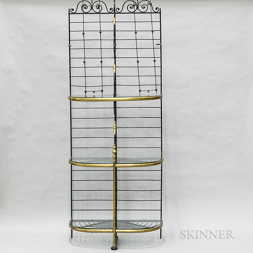 Brass and Iron Baker's Rack