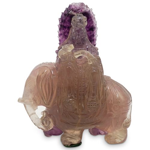 Antique Guan Yin Carved Amethyst