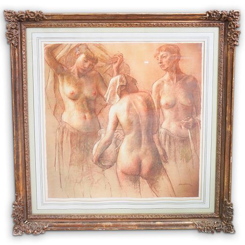 Robert Brackman (American, 1898-1980) " Three Nudes" Lithograph