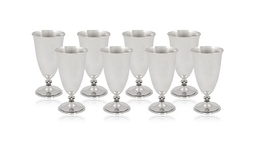 Set of Eight Georg Jensen Stemmed Goblets/Cups #520