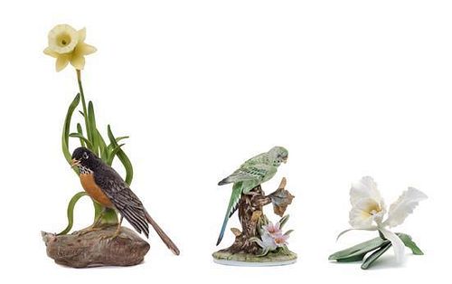 A Boehm Porcelain Ornithological Model Height of first 14 inches.