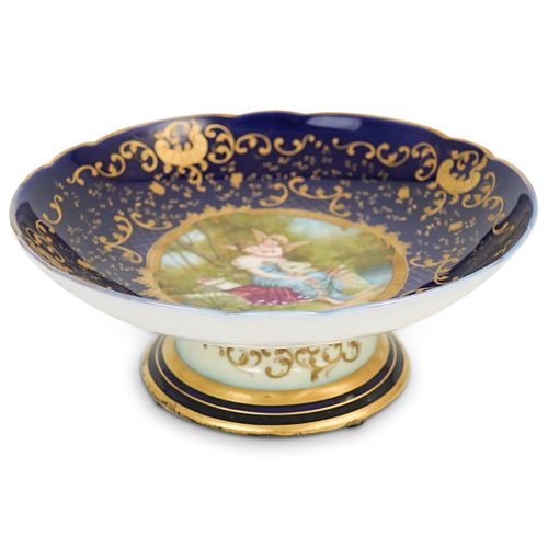 Royal Vienna Porcelain Pedestal Bowl