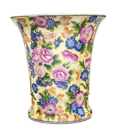A Continental Porcelain Vase Height 8 3/8 inches.