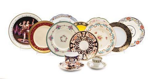 * A Collection of Porcelain Articles Diameter of largest 10 1/2 inches.
