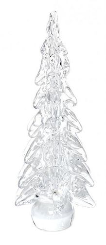 * A Molded Glass Table Ornament Height 11 3/4 inches.