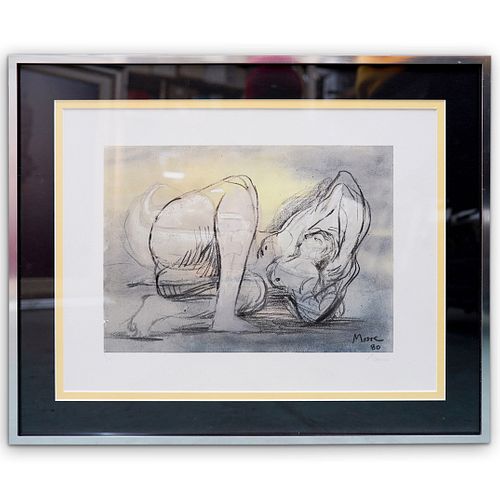 Henry Moore (1898-1986)" Reclining Nude Figure" Lithograph