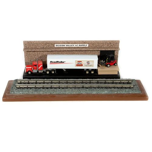 Store Display with Lionel Truck, O Gauge display track