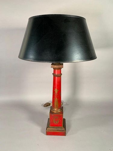 Empire Style Tole Peinte Table Lamp
