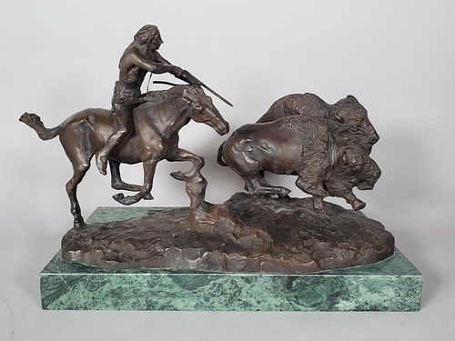 "Buffalo Hunter " Bronze After Charles M. Russell