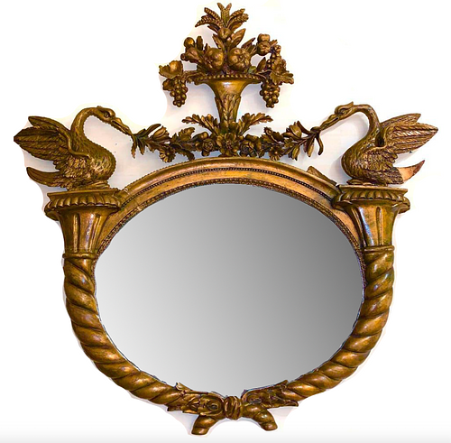 Classical Style Giltwood Cornucopia Mirror