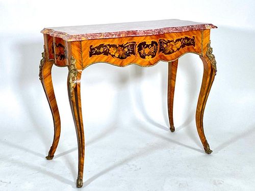 French Marble Top Table, 20thc.