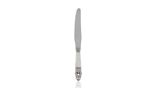 Vintage Georg Jensen Sterling Silver Acorn Large Dinner Knife #003