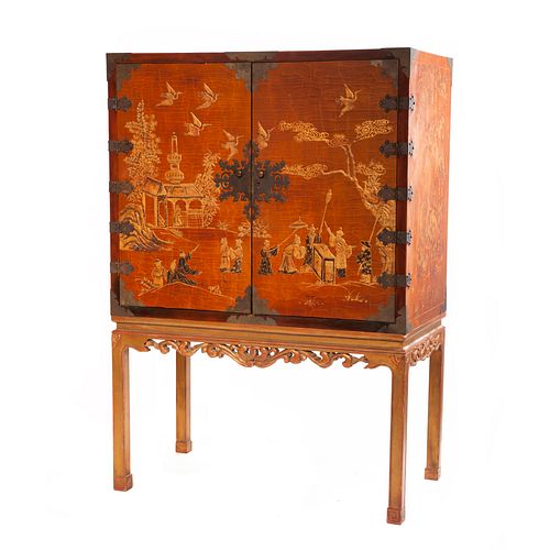 Chinoiserie Chest on Stand 
