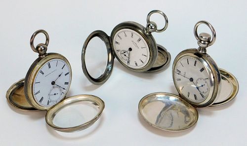 3 Waltham Watch Co. Assorted Pocket Watches
