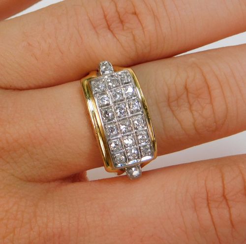 Estate 14K Gold Diamond Men's Ring