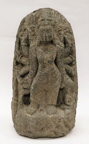 Indian Carved Schist Parvati Statue
