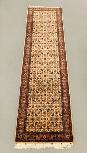 Tabriz Ivory and Floral Carpet Runner