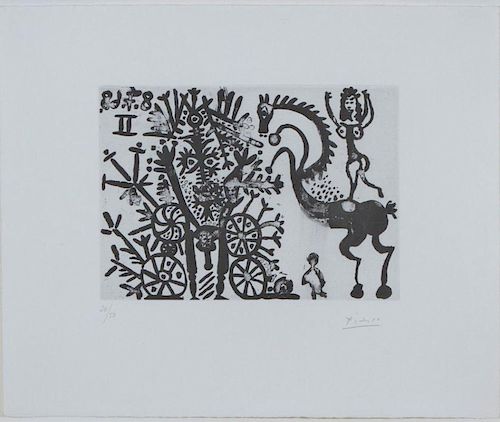 Pablo Picasso  'Ecuyére, Enfant, Et Jongleur Avec Ses Ballons'