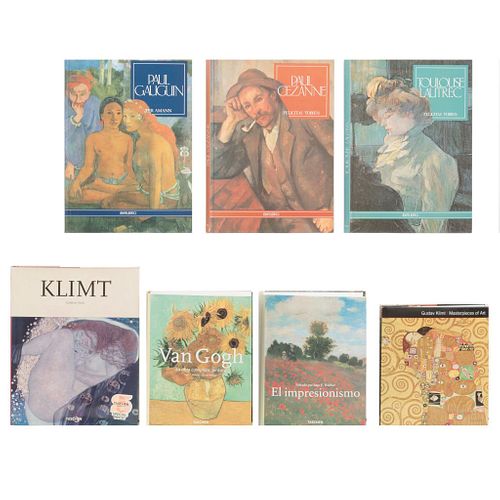 LIBROS SOBRE IMPRESIONISMO Y POSTIMPRESIONISMO. a) Van Gogh. La Obra Completa. Pintura. b) Gustav Klimt. Piezas: 7.