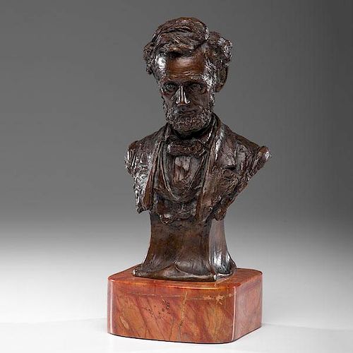 Bronze Bust of Lincoln by Leo F. Nock 