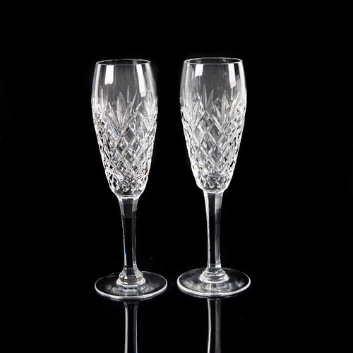 2 Vintage Marquis Waterford Crystal Merano Champagne Flutes