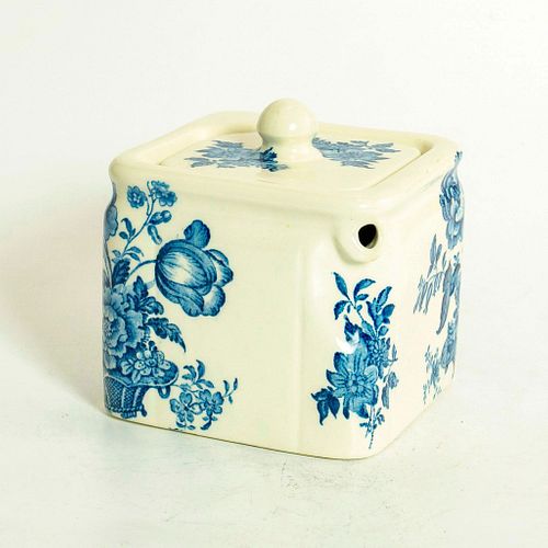 Charlotte Burleigh Ironstone Burslem Teapot, Blue Floral