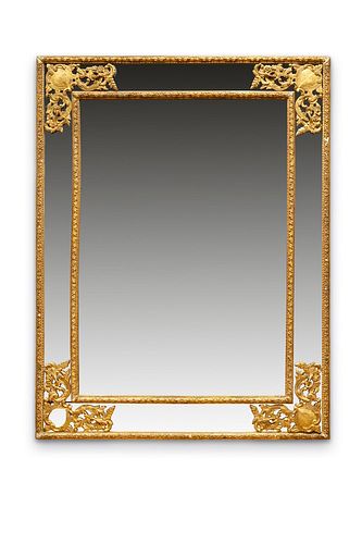 Mirror in carved and gilded wood, 18th century