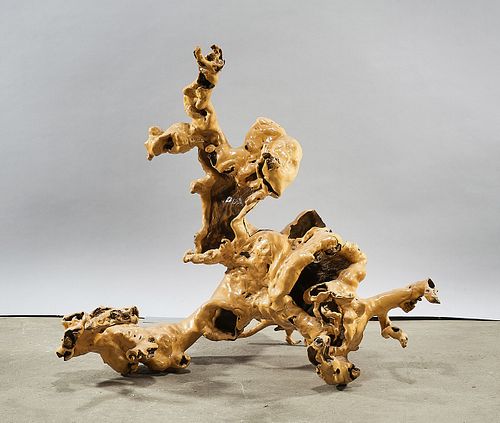Chinese Naturalistic Free Form Root Wood Sculpture