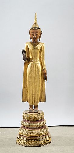 Antique Burmese-Thai Standing Bodhisattva