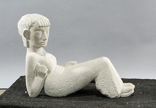 Gray Marble Sculpture by Amy Small