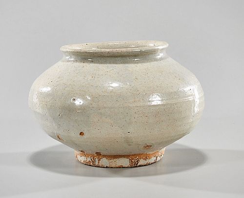 Korean White Glazed Ceramic Jar