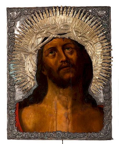 Portrait of Christ Wearing a Crown of Thorns 