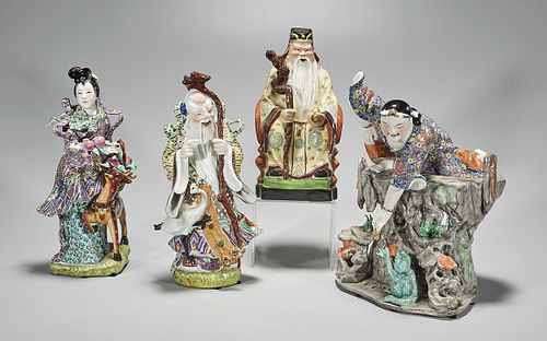 Group of Four Chinese Enamaled Porcelain Figures