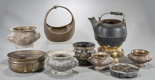 Group of Various Metalwork Containers
