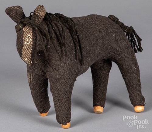 Mennonite cloth toy horse, early 20th c.